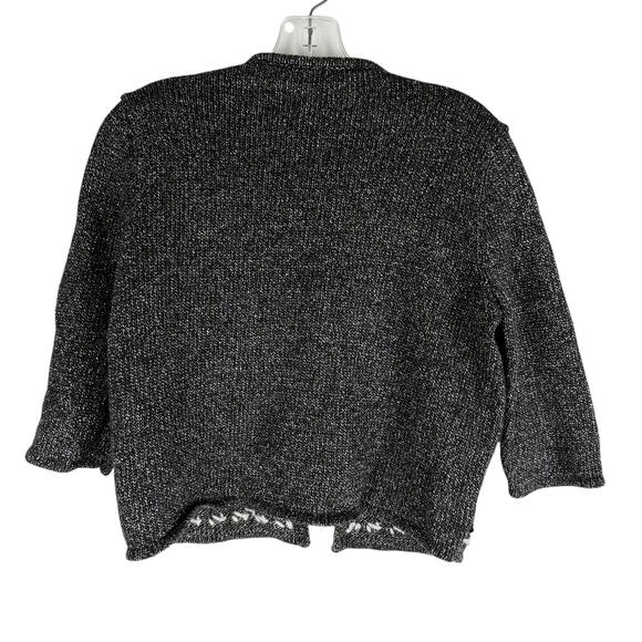 Chicos Embellished Open Cardigan Sweater Cotton Long Sleeve Size XS - Picture 6 of 6